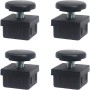 PATA REGULABLE 40x40mm negra cuadrada /unidad