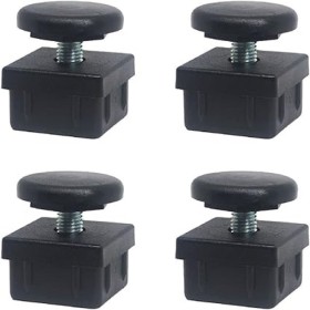 PATA REGULABLE 40x40mm negra cuadrada /unidad