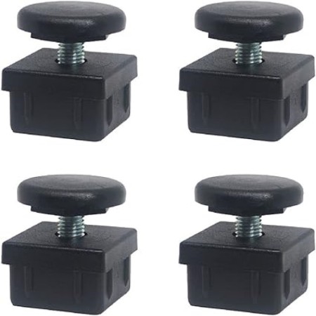 PATA REGULABLE 40x40mm negra cuadrada /unidad