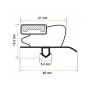 Burlete 597x400mm Pvc Gris