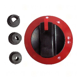 Mando Grifo Gas Cocina Ø75mm Eje Ø6/8/10mm
