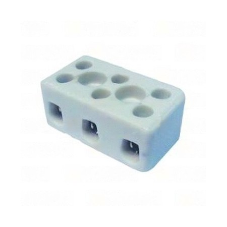 Regleta Ceramica 3 Polos 8mm² 16A Ø2.5mm