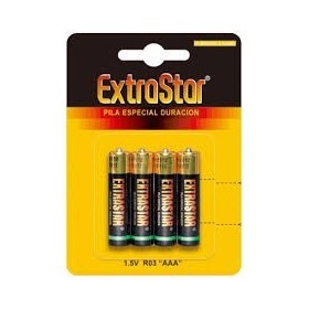 Pilas (EXTRASTAR)AAA 1.5V BLIS 4pzs EXP