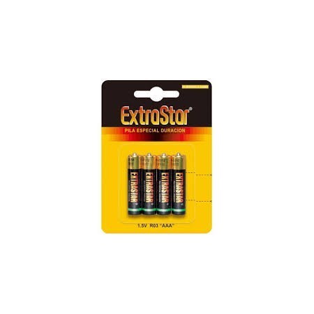 Pilas (EXTRASTAR)AAA 1.5V BLIS 4pzs EXP