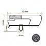 Burlete 580x385mm Pvc Gris