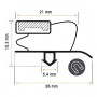 Burlete 600x470mm Pvc Gris