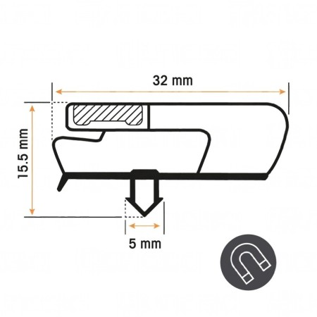 Burlete 400x390mm Pvc Gris
