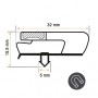Burlete 400x390mm Pvc Gris