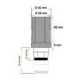 Pata Regulable 40x40mm 23/92mm