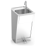 Lavamanos registrable con pedestal doble pulsador agua fría y caliente