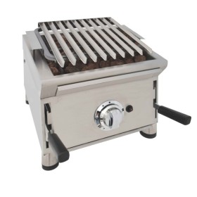 Barbacoa a gas 40 cm piedra volcánica ARILEX con parrilla inoxidable regulable en 3 alturas