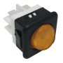 Pulsador Ámbar 25x25mm 230V 16A Tecla Redonda