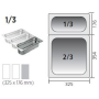 Cubeta gastronorm 1/3  (325x176 mm)