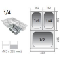 Cubeta gastronorm 1/4 (162x265 mm)