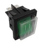 Pulsador Verde 30x22mm 230V Con Funda