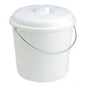 Cubo alimentación graduado con asa y tapa 33x29/35 17L (1ud) Fervik