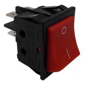 Interruptor Bipolar Rojo 230V 30x22mm