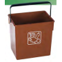 Cubeta reciclar marrón 12L con asa 28x20,5x27 (1ud) Fervik
