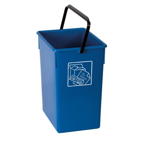 Cubeta reciclar azul 26L con asa 28,5x31,5x38 (1ud) Fervik