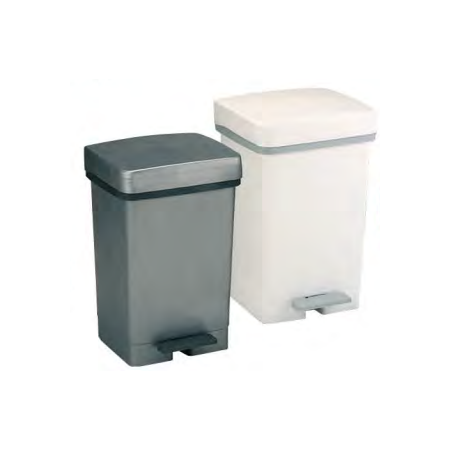 Cubo pedal 26L baño con aro sujeta bolsas 33x29x49 (1ud) Fervik