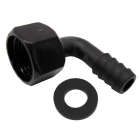 Racor Codo Plástico 1/2"H Ø12mm