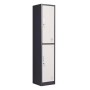 TAQUILLA MODULAR METÁLICA GRIS/BLANCA CON CERRADURA 1850X380X450MM 4 MODULOS 2 PUERTAS
