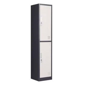 TAQUILLA MODULAR METÁLICA GRIS/BLANCA CON CERRADURA 1850X380X450MM 4 MODULOS 2 PUERTAS