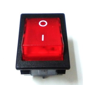 Interruptor Rojo 30x22mm 230V Bipolar