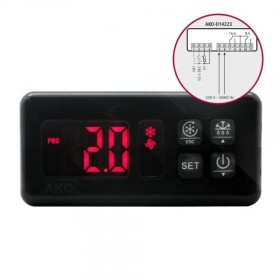 Termostato 230V Sonda Ntc 2 Reles D14223