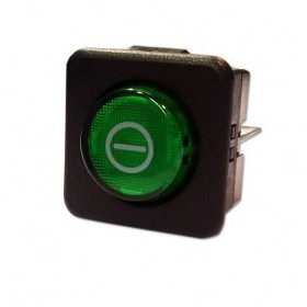 Interruptor Verde 25x25mm 230V Bipolar