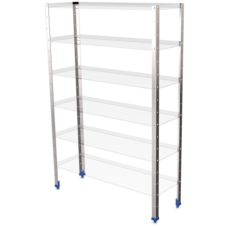 Soporte de estanteria de 40x40x1750 mm. con contera