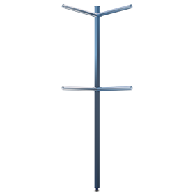 Columna para tubo esquina 40x40x2000 mm.