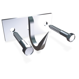 Gancho forj. 1/2 ternera mod. atornillar 70x10 mm.