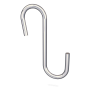 Gancho varilla modelo "S" sin punta 60x16x3 mm. (Cerrado)