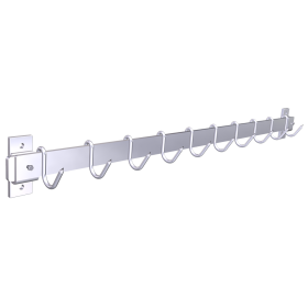Pletina con 10 ganchos 1000x75x60 mm.