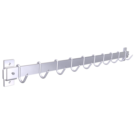 Pletina con 10 ganchos 1000x75x60 mm.