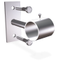Soporte recto para tubo 100x38 mm.