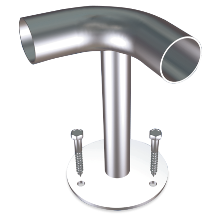 Soporte de suelo en escuadra 200x38 mm.