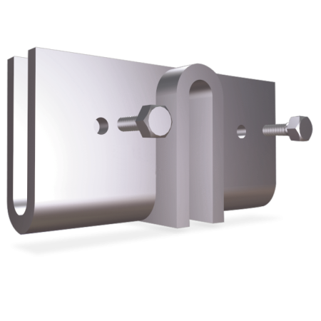 U en doble T 100x40x50 mm.