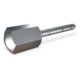 Tornillo barraquero con embellecedor 65x10 mm.