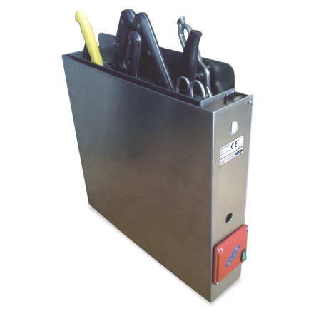 Esterilizador de cuchillos mediante agua caliente para adosar 580x110x580 mm.