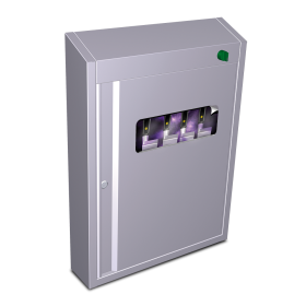 Armario esterilizador de U.V. de 523x120x722 mm.