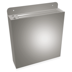 Portacuchillos para adosar con envolvente 380x90x420 mm.