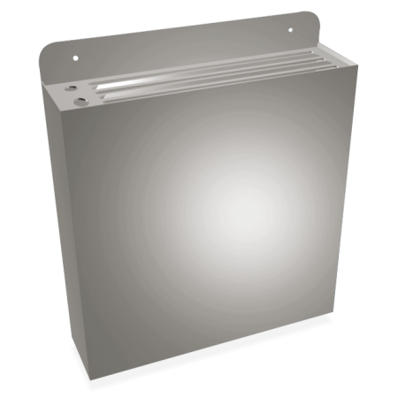 Portacuchillos para adosar con envolvente 380x90x420 mm.