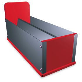 Portacuchillos con doble alojamiento de sobremesa 435x165x140 mm.