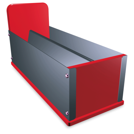 Portacuchillos con doble alojamiento de sobremesa 435x165x140 mm.