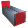 Portacuchillos con doble alojamiento de sobremesa 435x165x140 mm.