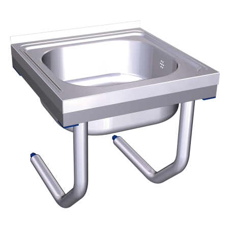 Fregadero colg.c/palomillas 1C 450x500x450 mm. Dimensiones cubeta 340x370x150 mm.