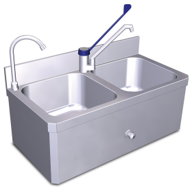 Conjunto de fregadero-lavamanos 2C 800x400x300 mm.