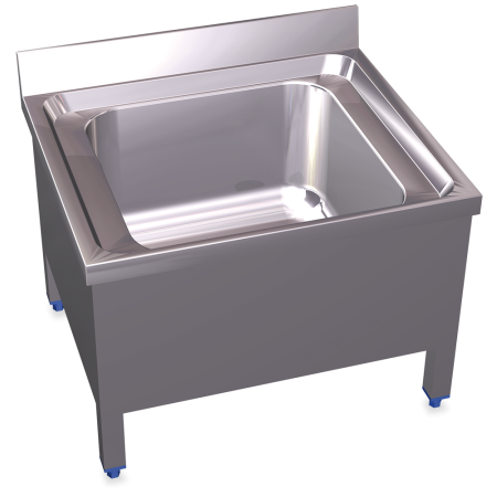 Fregadero vertedero 1C 700x600x500 mm. Dimensiones cubeta 500x500x300 mm.